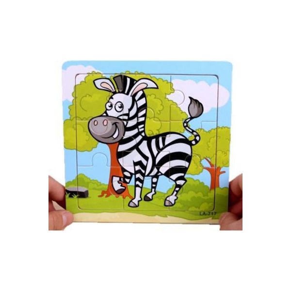 Puzzle In Legno Con Cornice Puzzle Educativo Zebrato-image