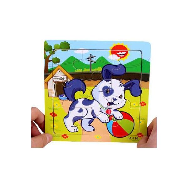 Puzzle In Legno In Cornice Puzzle Educativo Cane-image