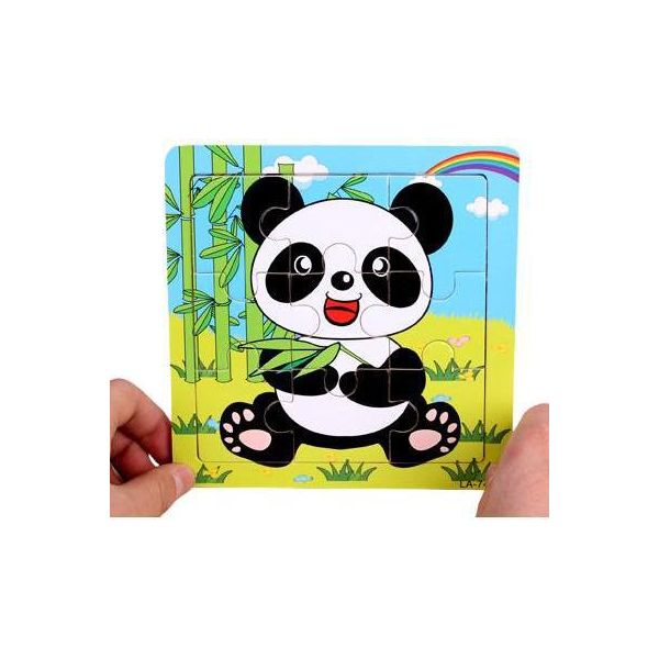 Puzzle In Legno Con Cornice Puzzle Educativo Del Panda-image