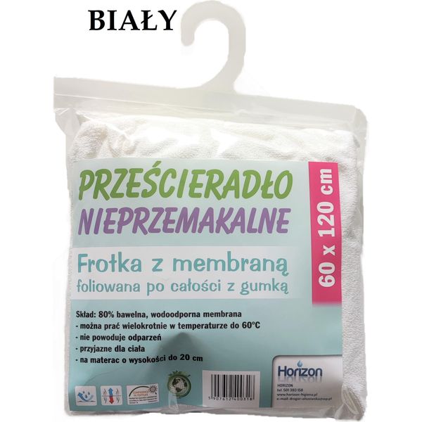 Lenzuolo Protettivo In Spugna Impermeabile Per Culla Con Cinghia Di Tensione Premium 60X120 Cm Bianco-image