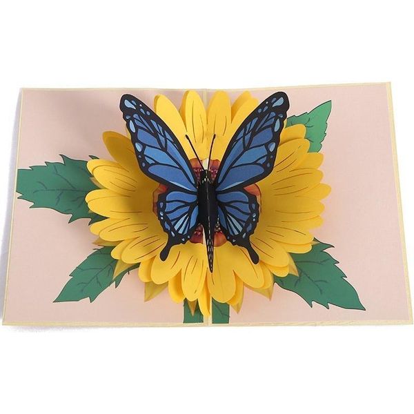Cartolina D'auguri Pop-Up 3D Sunny Butterfly-image