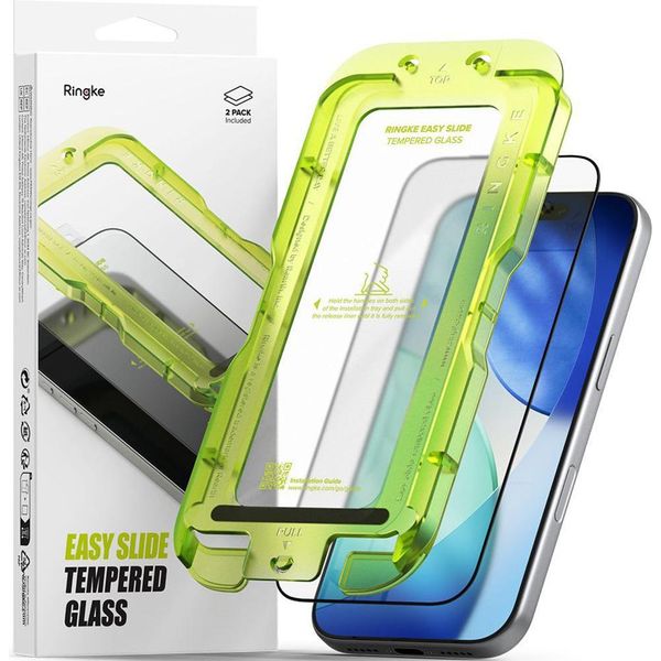 Ringke Easy Slide 2-Pack Vetro Temperato Per Iphone 17 Pro Max - Nero-image