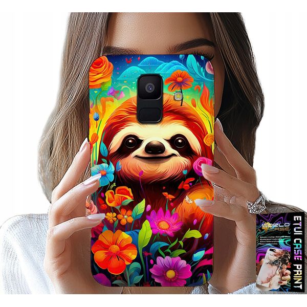Custodia Per Samsung A6 2018 - Disegni Di Animali Koala Colorati + Vetro-image
