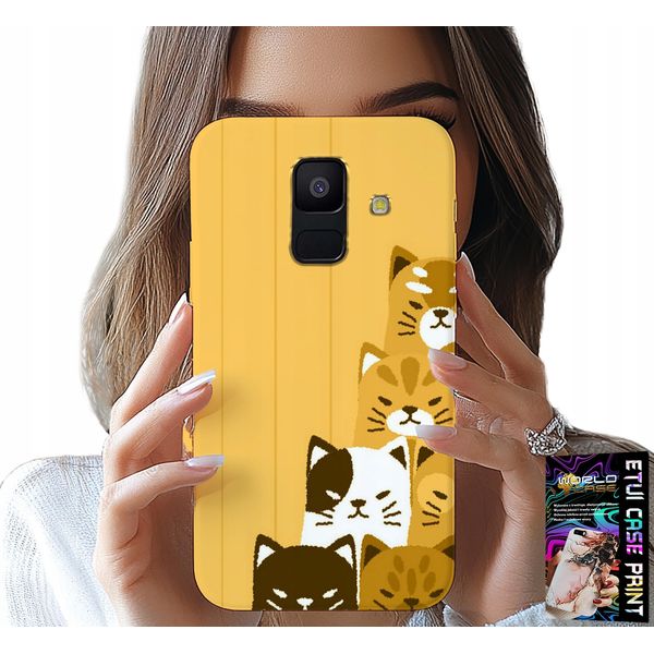 Custodia Per Samsung A6 2018 - Love Cat, Disegni Con Gatti, Custodia + Vetro-image