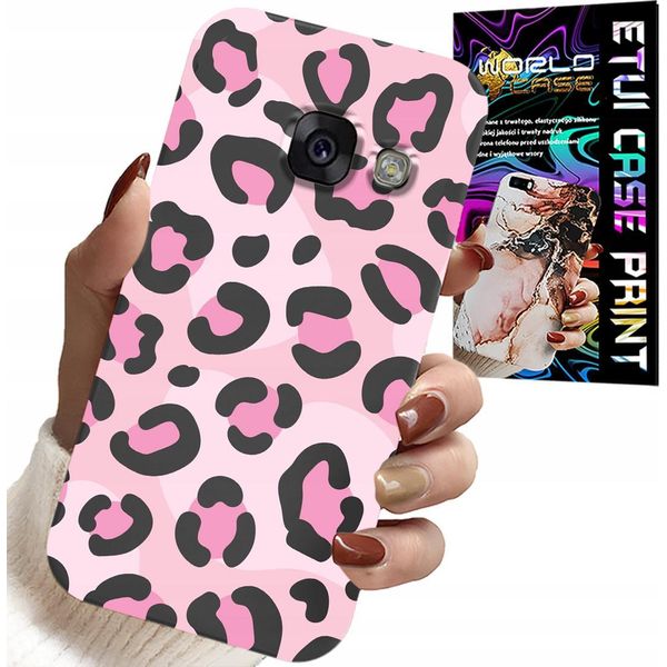 Custodia Per Samsung A5 2017 - Design Femminile Pantera Rosa Stampa Leopardo-image