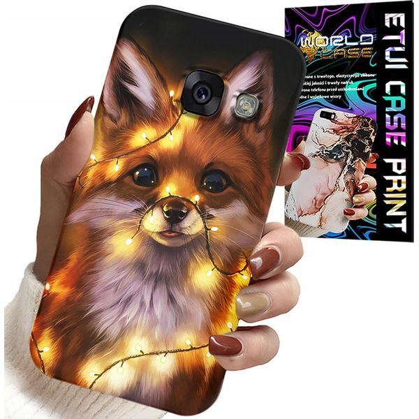 Custodia Per Samsung A5 2017 - Dolce Volpe Foresta Animali Caso + Vetro-image