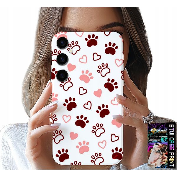 Custodia Per Samsung Galaxy S24 Plus - Zampe Di Cane Su Sfondo Bianco, Cane, Gatto, Orso-image
