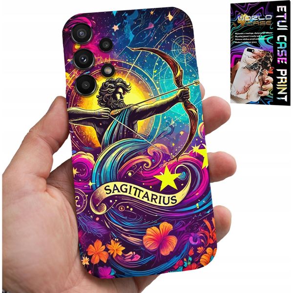 Custodia Per Samsung Galaxy A32 5G - Segno Zodiacale, Sagittario Retro Astronomico-image