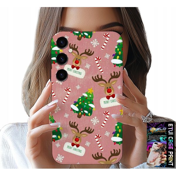 Custodia Per Samsung Galaxy S24 - Renna Natalizia Alberi Di Natale Disegni Di Canna-image