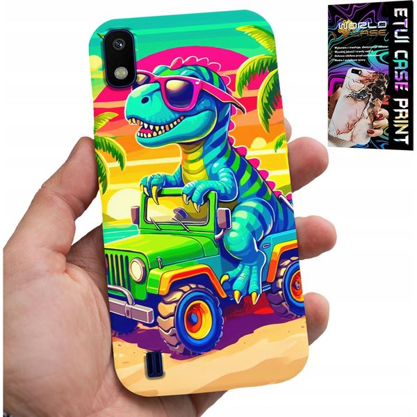 Custodia Per Samsung A10 - Dinosauro In Un Camion Per Bambini-image