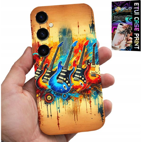 Custodia Per Samsung Galaxy S23 Fe - Chitarra Elettrica, Rock And Roll, Metallo-image