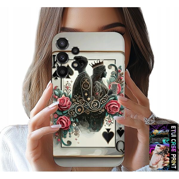 Custodia Per Samsung Galaxy A32 4G - Card King Poker Card + Vetro-image