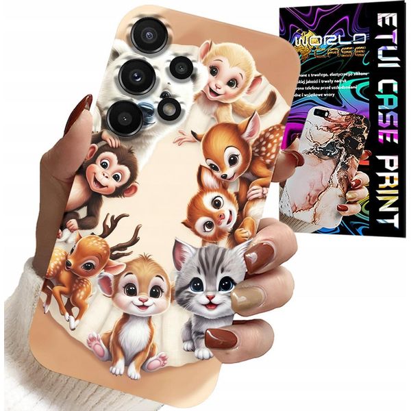 Custodia Per Samsung Galaxy A32 5G - Custodia Per Bambini Con Animali Nella Foresta-image