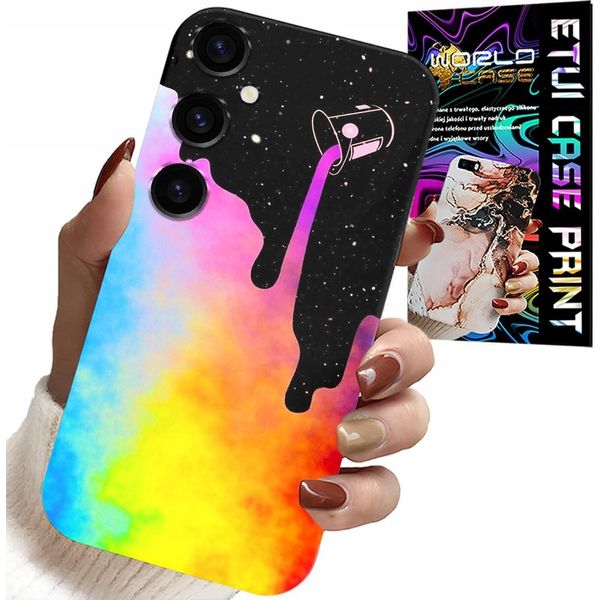 Custodia Per Samsung Galaxy S25 - Motivi Colorati Arcobaleno, Vernice + Lamina-image