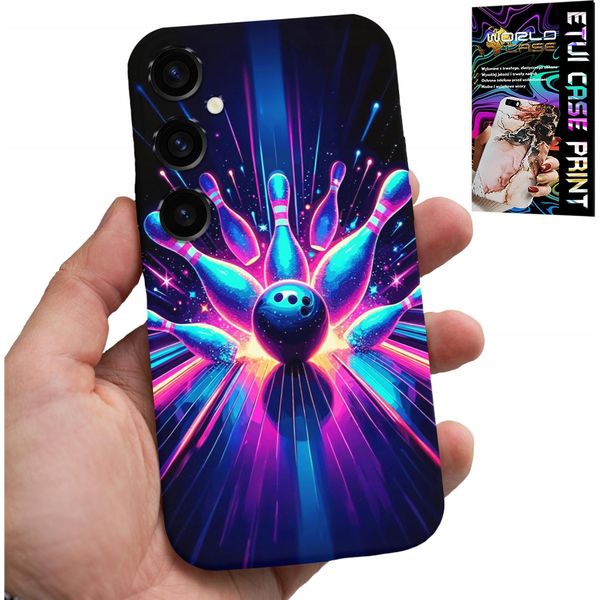 Custodia Per Samsung Galaxy S25 - Cover Bowling Strike, Retro-image