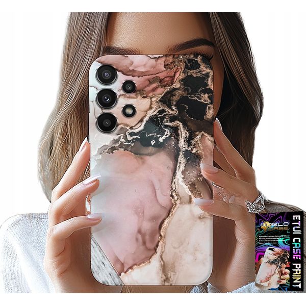 Custodia Per Samsung Galaxy A13 4G - Elegante Moda Marmo + Vetro-image