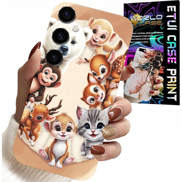 Custodia Per Samsung Galaxy S24 Fe - Custodia Per Bambini Con Animali Nella Foresta-image