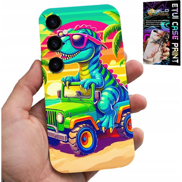 Custodia Per Samsung Galaxy S25 - Dinosauro In Un Camion Per Bambini-image
