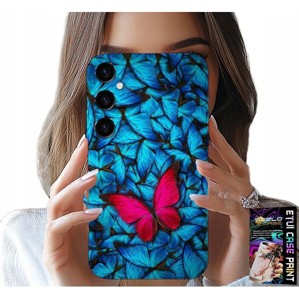 Custodia Per Samsung Galaxy M55 5G - Farfalla Blu, Farfalla, Disegni Femminili-image