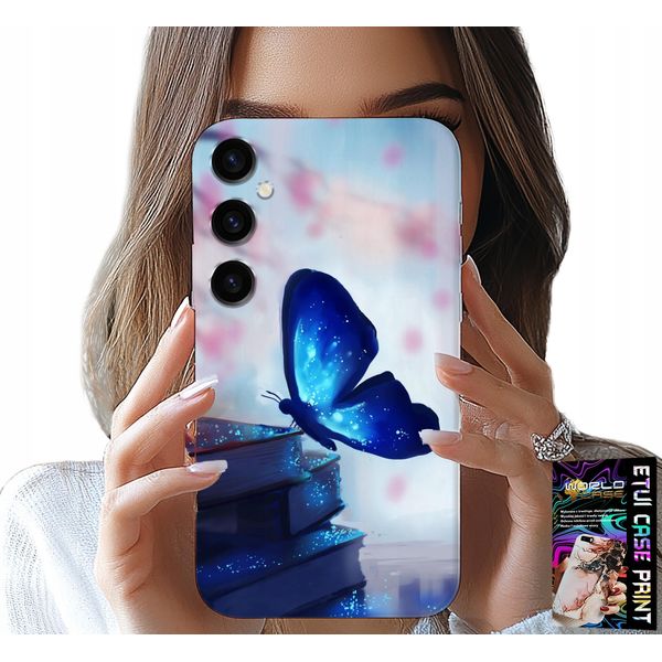 Custodia Per Samsung Galaxy A34 5G - Farfalla Blu, Farfalla, Disegni Femminili-image