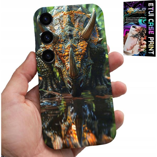 Custodia Per Samsung Galaxy S24 Fe - Custodia Dino Dinosauro Triceratopo-image