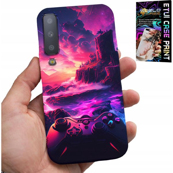 Custodia Per Samsung A7 2018 - Custodia Per Gamer, Disegni Di Gioco, Regalo-image