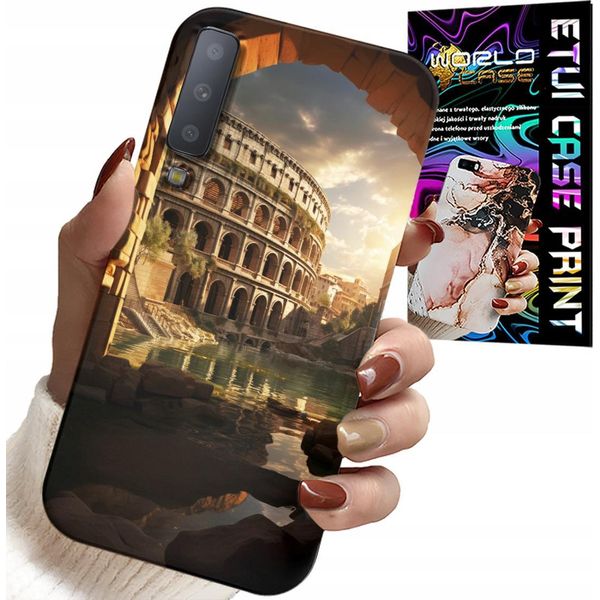 Custodia Per Samsung A7 2018 - Colosseo Romano Antichità Romane-image