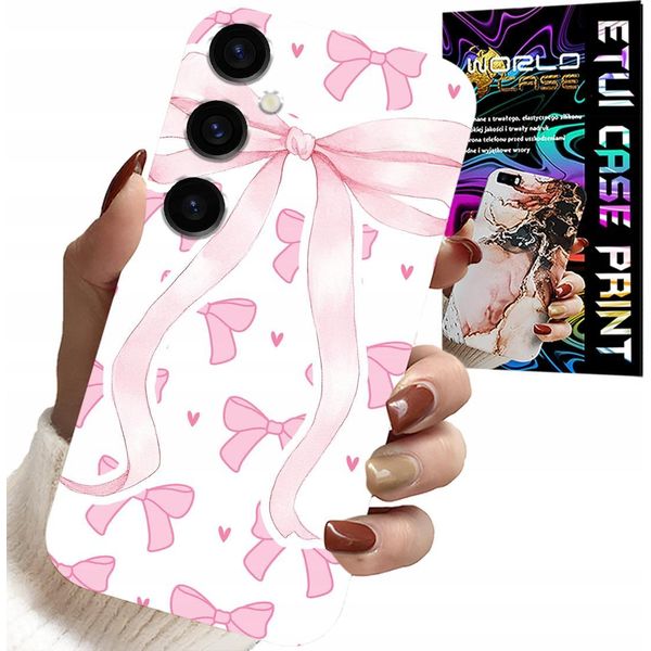 Custodia Per Samsung Galaxy A24 4G - Custodia Con Nastri Rosa E Design Alla Moda-image