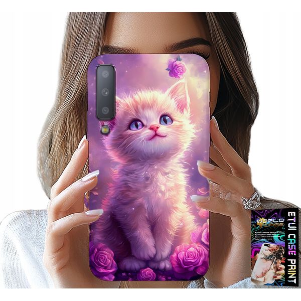 Custodia Per Samsung A7 2018 - Gatto Carino, Gatto, Disegni Con Animali-image