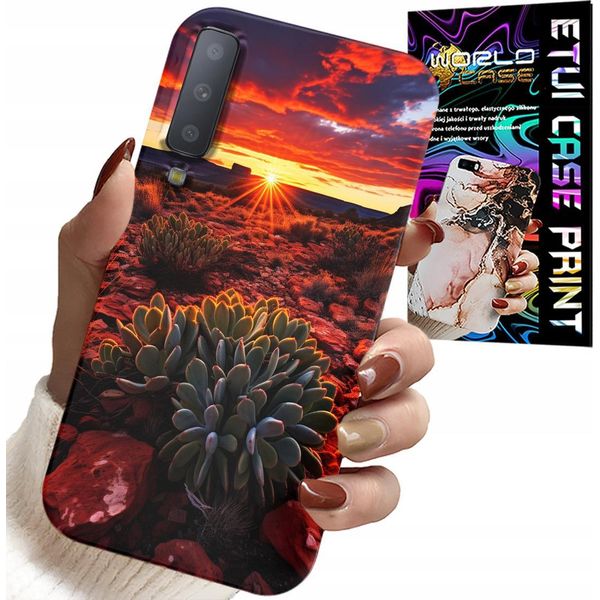 Custodia Per Samsung A7 2018 - Custodia + Vetro Con Vista Sul Deserto Messicano-image