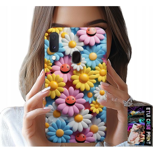 Custodia Per Samsung Galaxy A40 - Custodia Con Fiori Colorati E Margherite-image