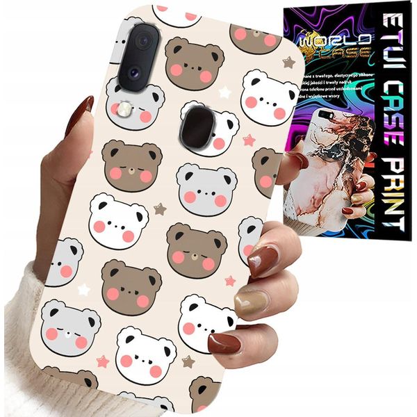 Custodia Per Samsung Galaxy A20E - Disegni Di Orsacchiotti Per Bambini + Vetro-image