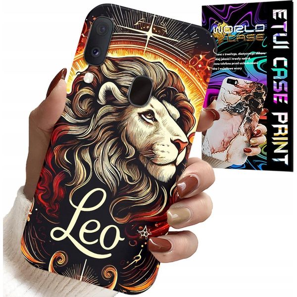 Custodia Per Samsung Galaxy A40 - Leone, Segno Zodiacale Astronomico, Custodia + Vetro-image