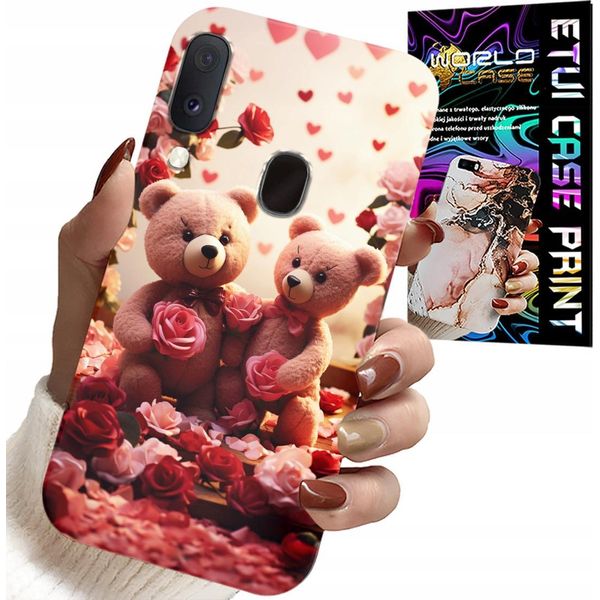 Custodia Per Samsung Galaxy A40 - Orsacchiotti, Ti Amo, Cuori Tanti Design Per La Custodia-image