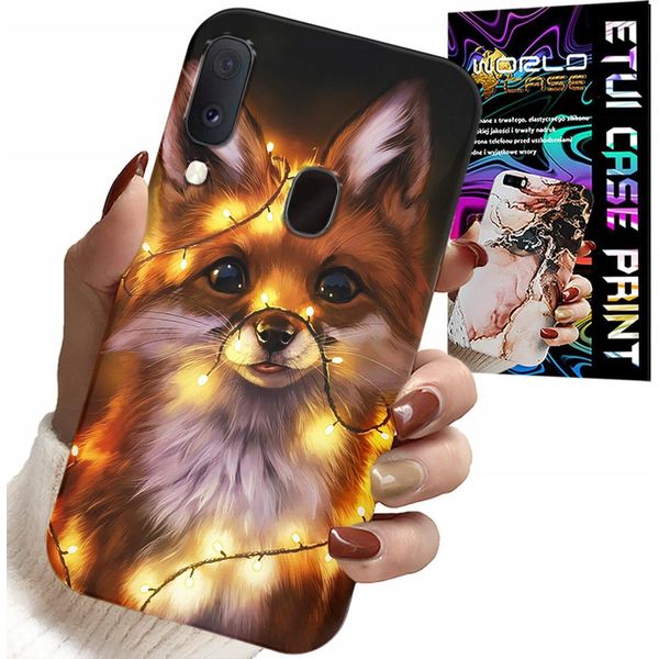 Custodia Per Samsung Galaxy A20E - Dolce Volpe Foresta Animali Custodia + Vetro-image
