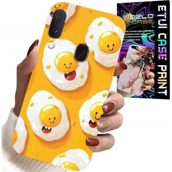 Custodia Per Samsung Galaxy A20E - Custodia Per Uovo Dolce Sorridente + Pellicola-image