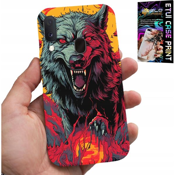 Custodia Per Samsung Galaxy A20E - Wolf Pack Super Patterns Case + Glass-image