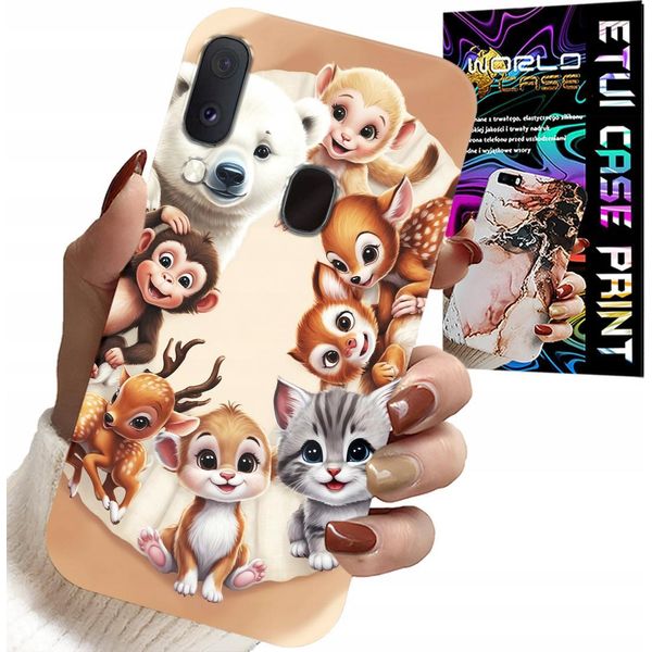 Custodia Per Samsung Galaxy A40 - Zaino Per Bambini In Caso Di Animali Della Foresta-image