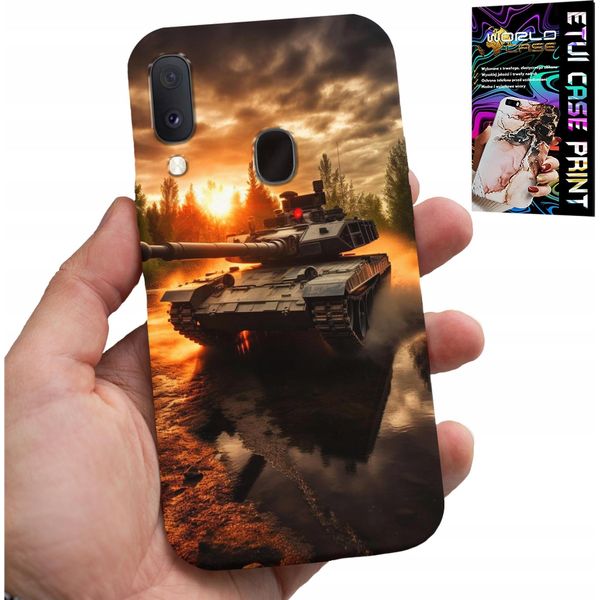 Custodia Per Samsung Galaxy A20E - Carro Armato, Guerra, Militare, Militari, Disegni-image
