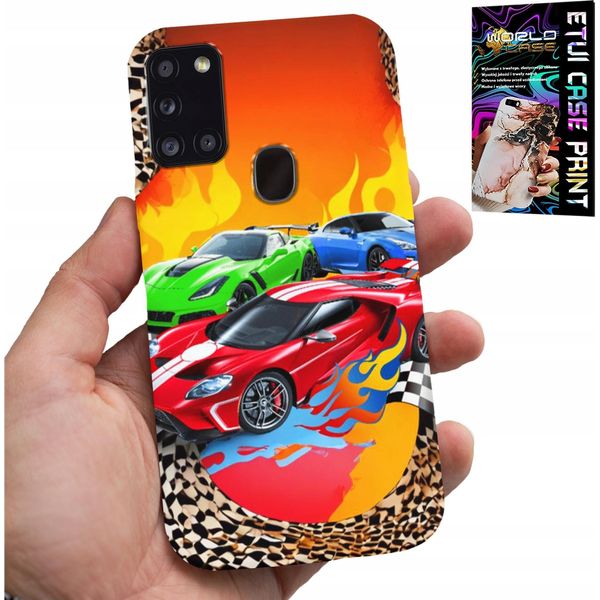 Etui Per Samsung Galaxy A21S - Per Bambini, Auto Da Gara + Vetro-image