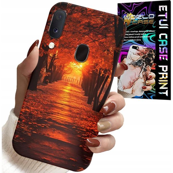 Custodia Per Samsung Galaxy A20E - Parco, Autunno, Foglie Che Cadono, Retro-image