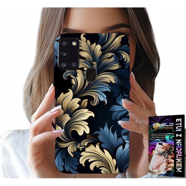 Custodia Per Samsung Galaxy A21S - Elegante Custodia In Oro Dal Design Alla Moda-image