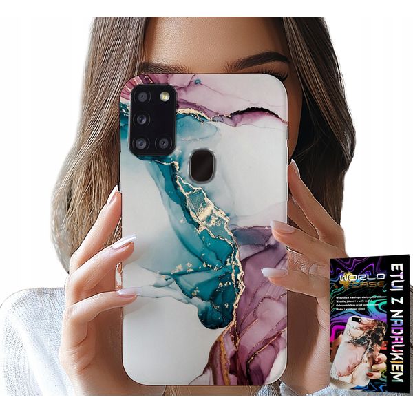 Etui Per Samsung Galaxy A21S - Elegante Caso Da Donna Di Moda Marmurale-image