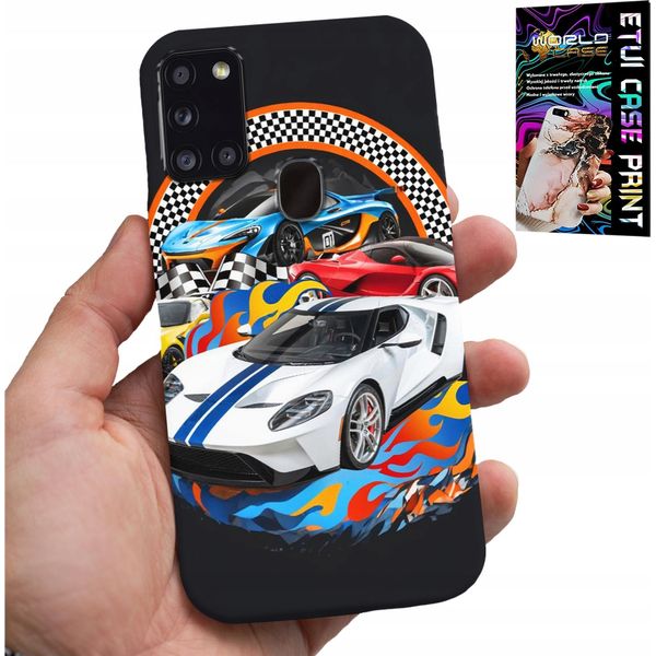 Etui Per Samsung Galaxy A21S - Auto Sportiva, Caso Di Gara + Vetro-image