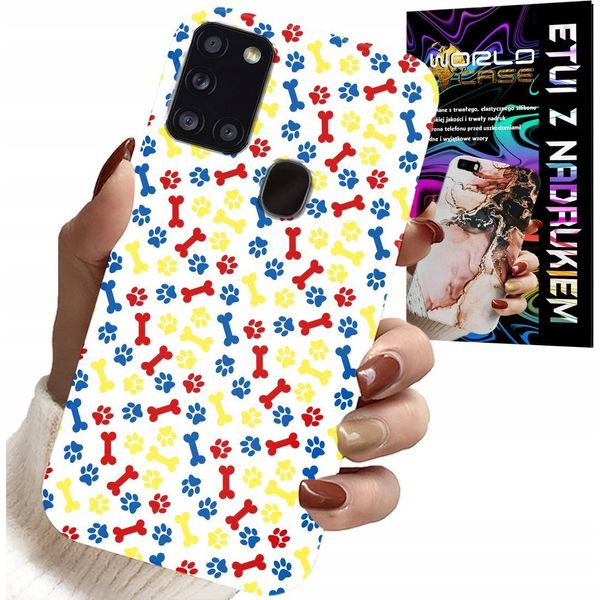 Etui Per Samsung Galaxy A21S - Cane Patrol Carry Zampe + Vetro-image