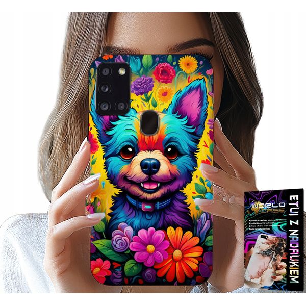 Etui Per Samsung Galaxy A21S - Design Fiore Cane York Pezzi-image
