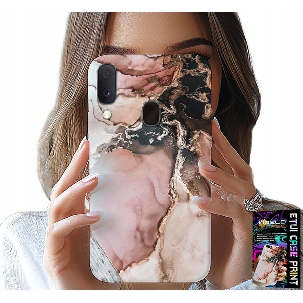 Custodia Per Samsung Galaxy A20E - Moda Marmo Elegante + Vetro-image