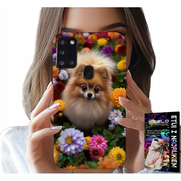 Etui Per Samsung Galaxy A21S - Sweet Dog, Caso Pomeraniano + Vetro-image