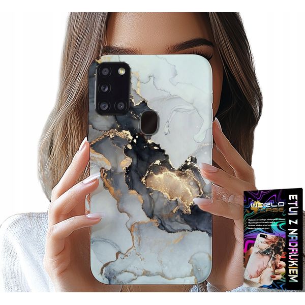 Custodia Per Samsung Galaxy A21S - Elegante Design Marmorizzato Modelli Da Donna Alla Moda-image
