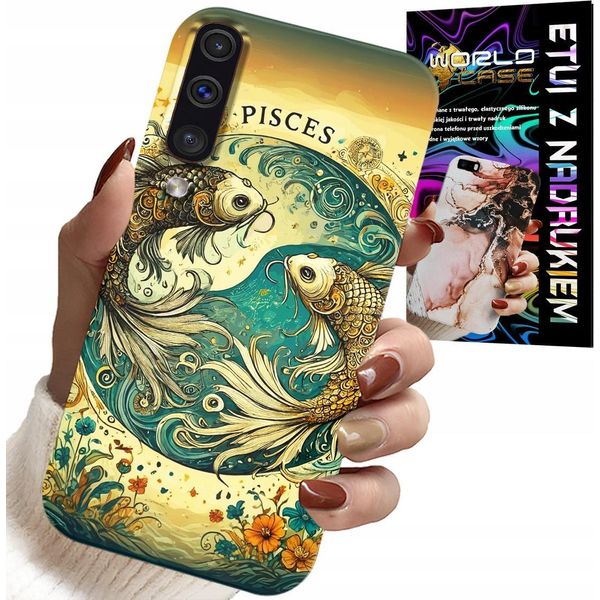 Custodia Per Samsung Galaxy A70 - Segno Zodiacale, Pesci Astronomia + Lamina-image